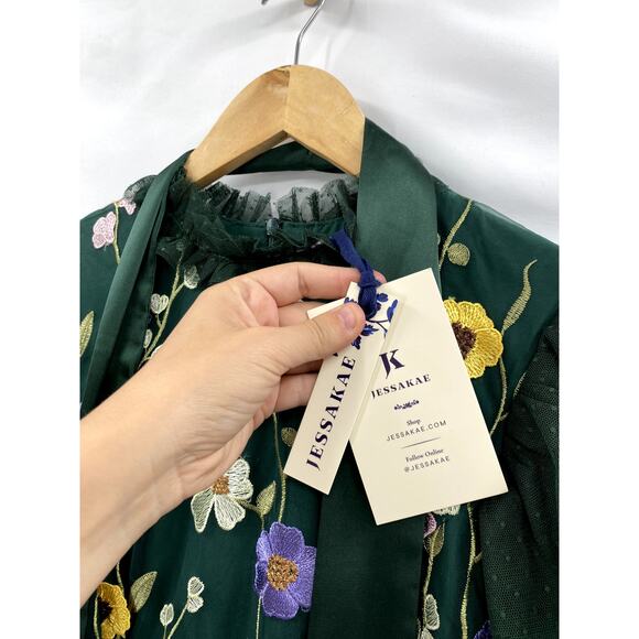 Jessakae S green floral Jubilee Midi Dress - Picture 4 of 8